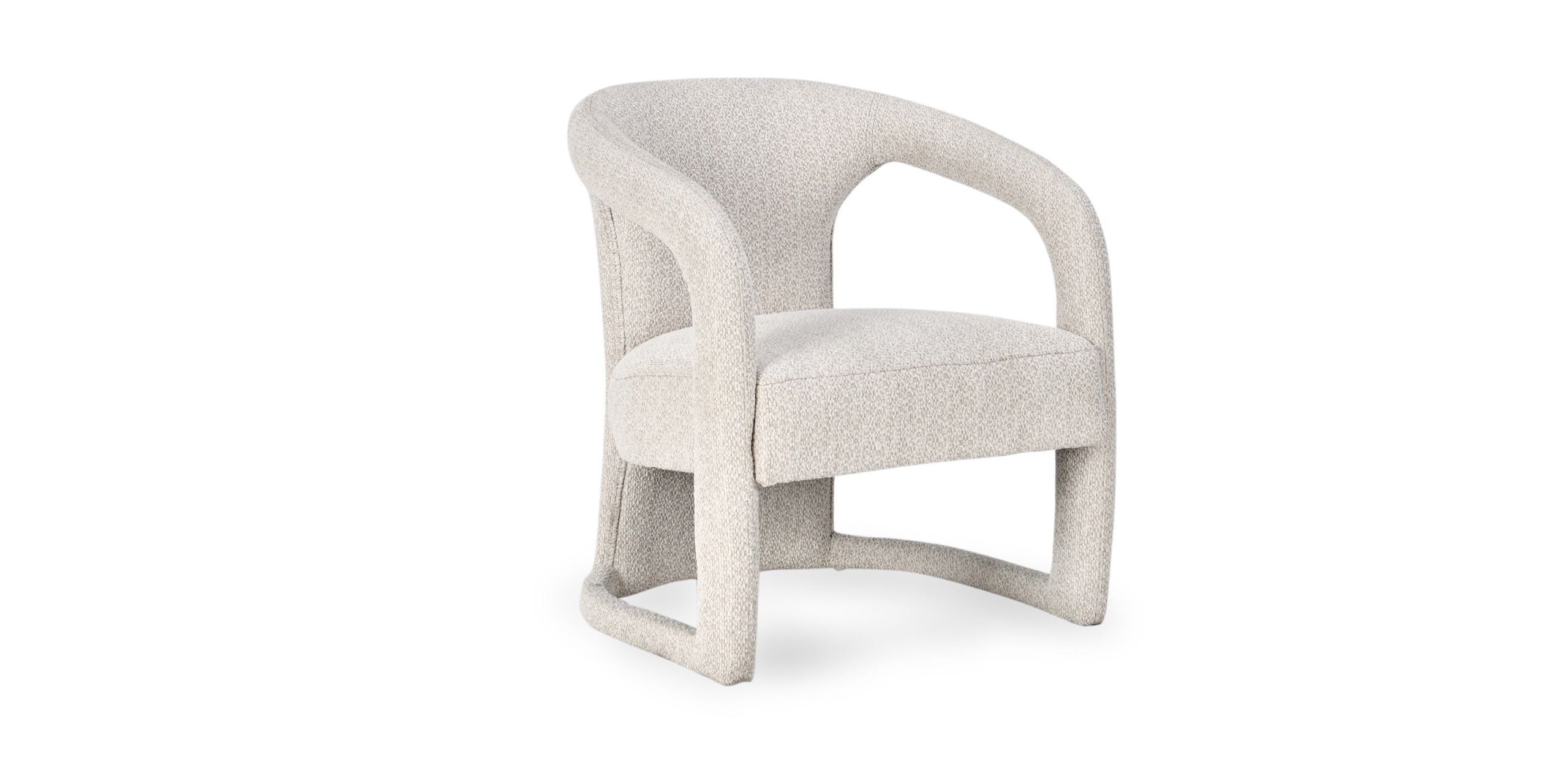 Stylish contemporary accent chair with plush textured upholstery, perfect for modern interiors.