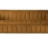 Elegant modern brown sofa with pleated design, plush upholstery, and minimalist style.