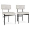 Stylish modern chairs with soft upholstery and sleek metal legs for contemporary interiors.