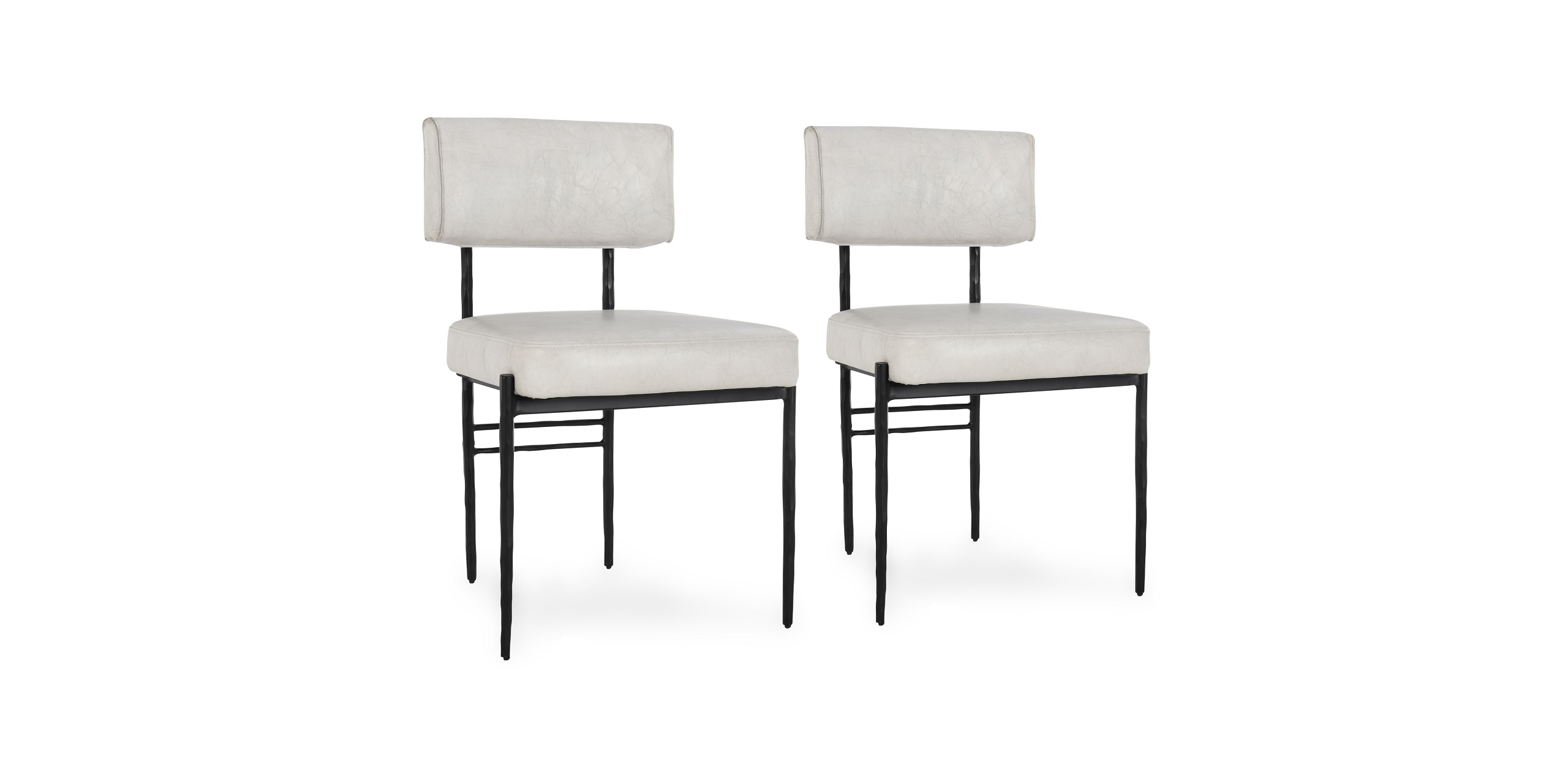 Stylish modern chairs with soft upholstery and sleek metal legs for contemporary interiors.