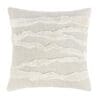 Stylish square pillow with cream stripes, perfect for enhancing comfort and decor in any room.