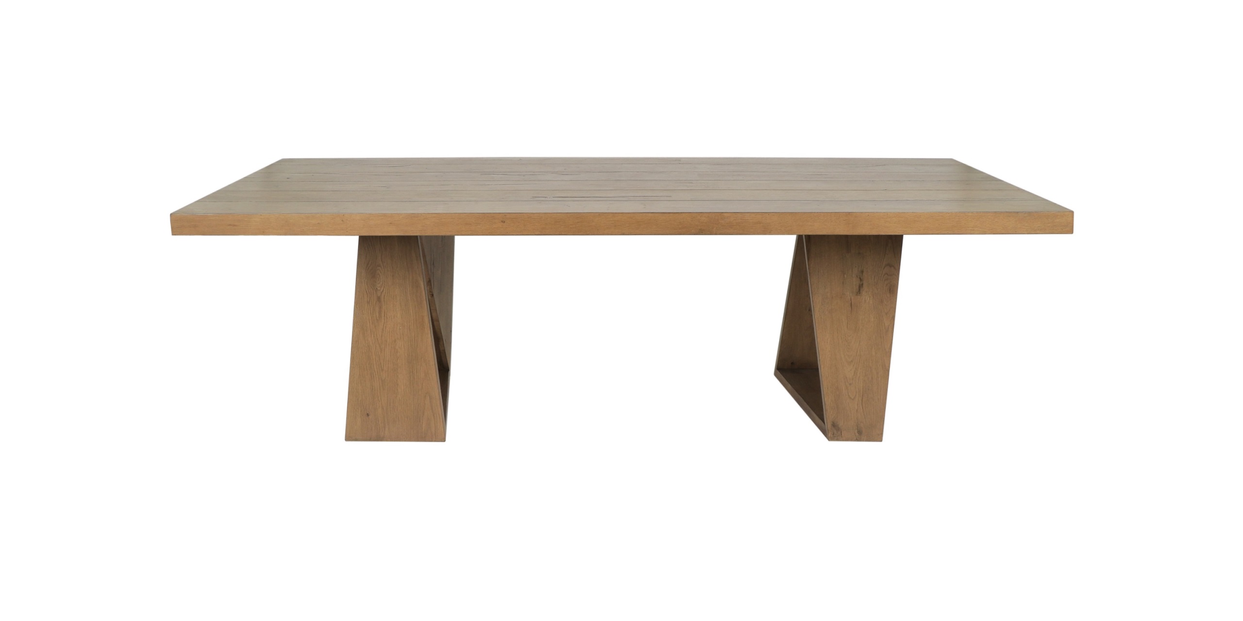 Stylish minimalist wood coffee table with tapered legs, perfect for contemporary living spaces.