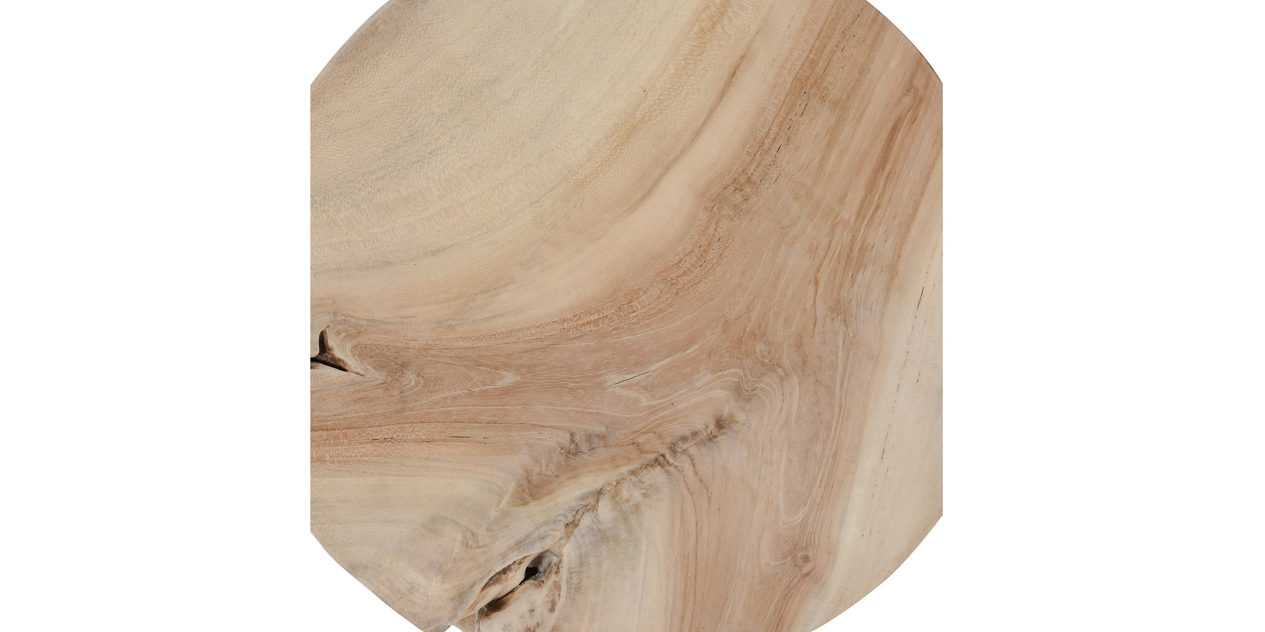 Elegant octagonal wooden accent table with polished light wood and unique grain patterns.