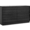 Sleek black modern dresser with ten drawers, perfect for stylish and functional home storage.