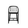 Comfortable modern bar stool with high back and sleek design, perfect for casual dining.