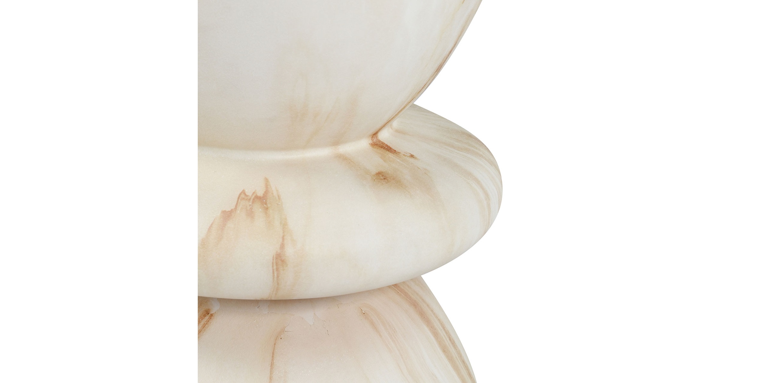 Stylish decorative stone sculpture with elegant curves, perfect for contemporary home decor.