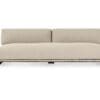 Modern minimalist sofa with cozy beige upholstery and supportive back cushions for stylish comfort.