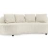 Contemporary cream curved sofa with plush upholstery, perfect for stylish and inviting living spaces.