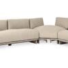 Contemporary U-shaped sectional sofa in beige, perfect for stylish and comfortable living spaces.