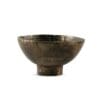 Elegant bronze bowl with modern design, showcasing texture and versatility for decor or tableware.
