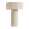 Sleek modern table lamp with textured design, ideal for elegant interiors and functional lighting.
