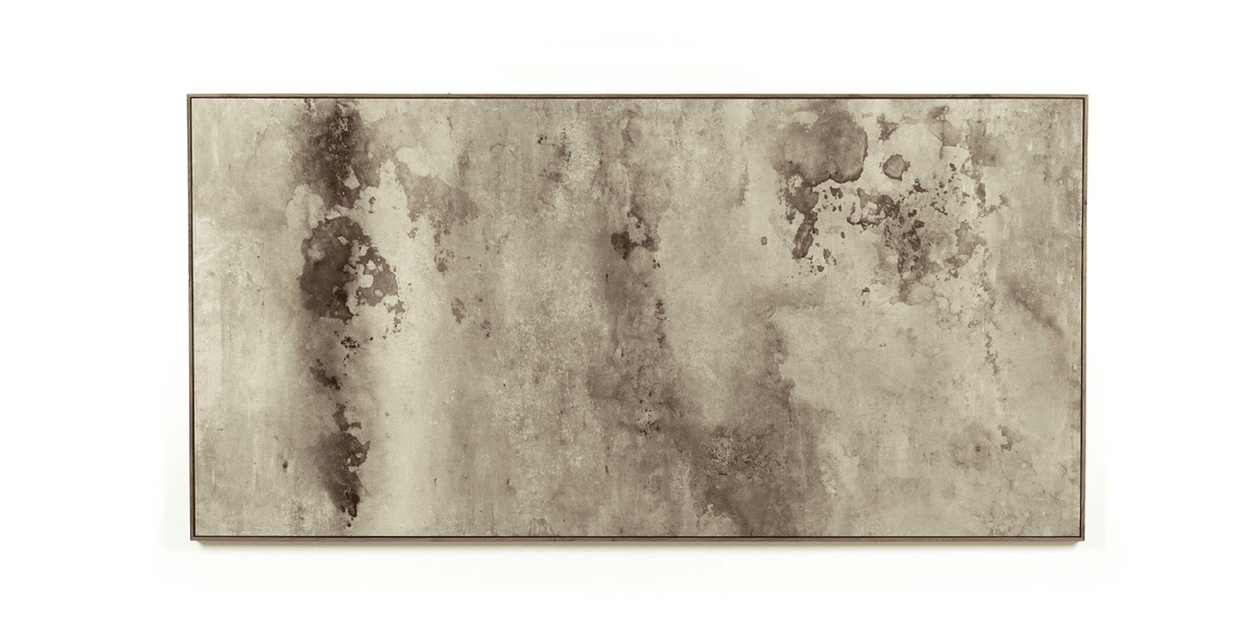 Abstract earthy tones with organic shapes create depth and intrigue in this versatile artwork.