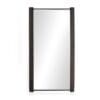 Sleek full-length mirror with dark wood frame, perfect for contemporary dressing rooms and entryways.