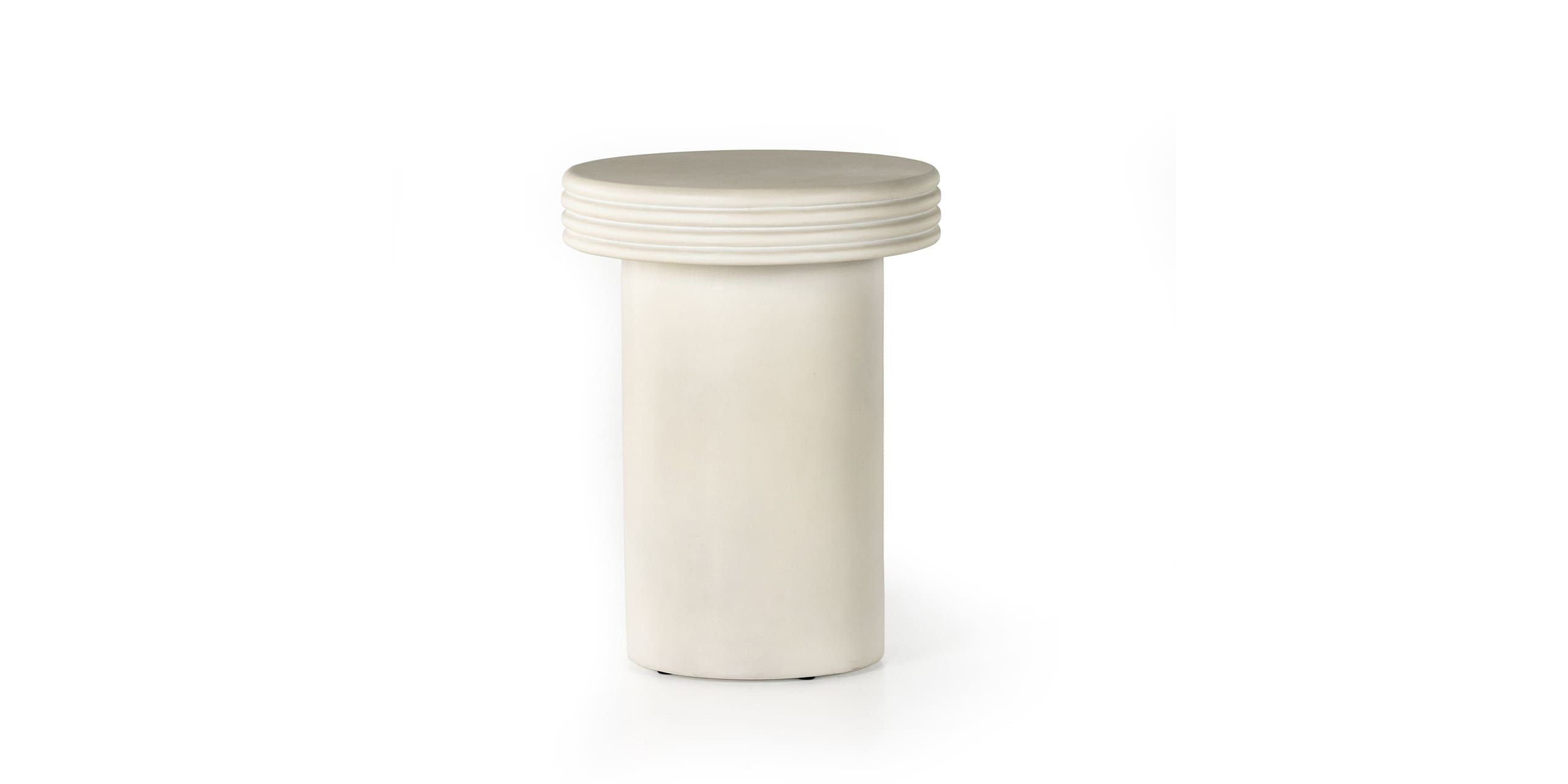 Modern minimalist stool with elegant cylindrical design, perfect for contemporary seating or decor.