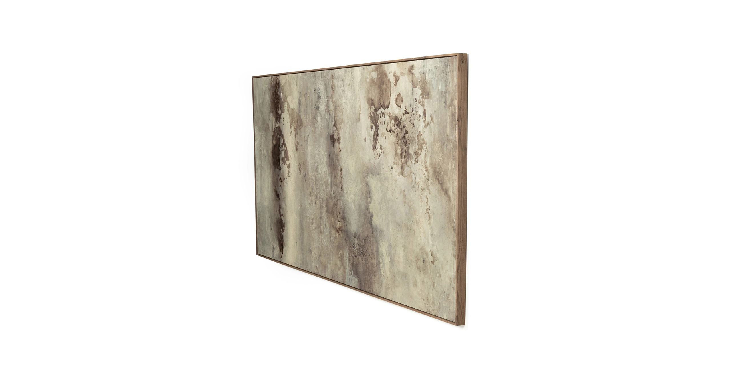 Sophisticated rectangular wall art with textured neutral tones, perfect for modern interiors.