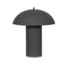 Stylish black mushroom lamp for contemporary interiors, perfect for ambient lighting and modern design.