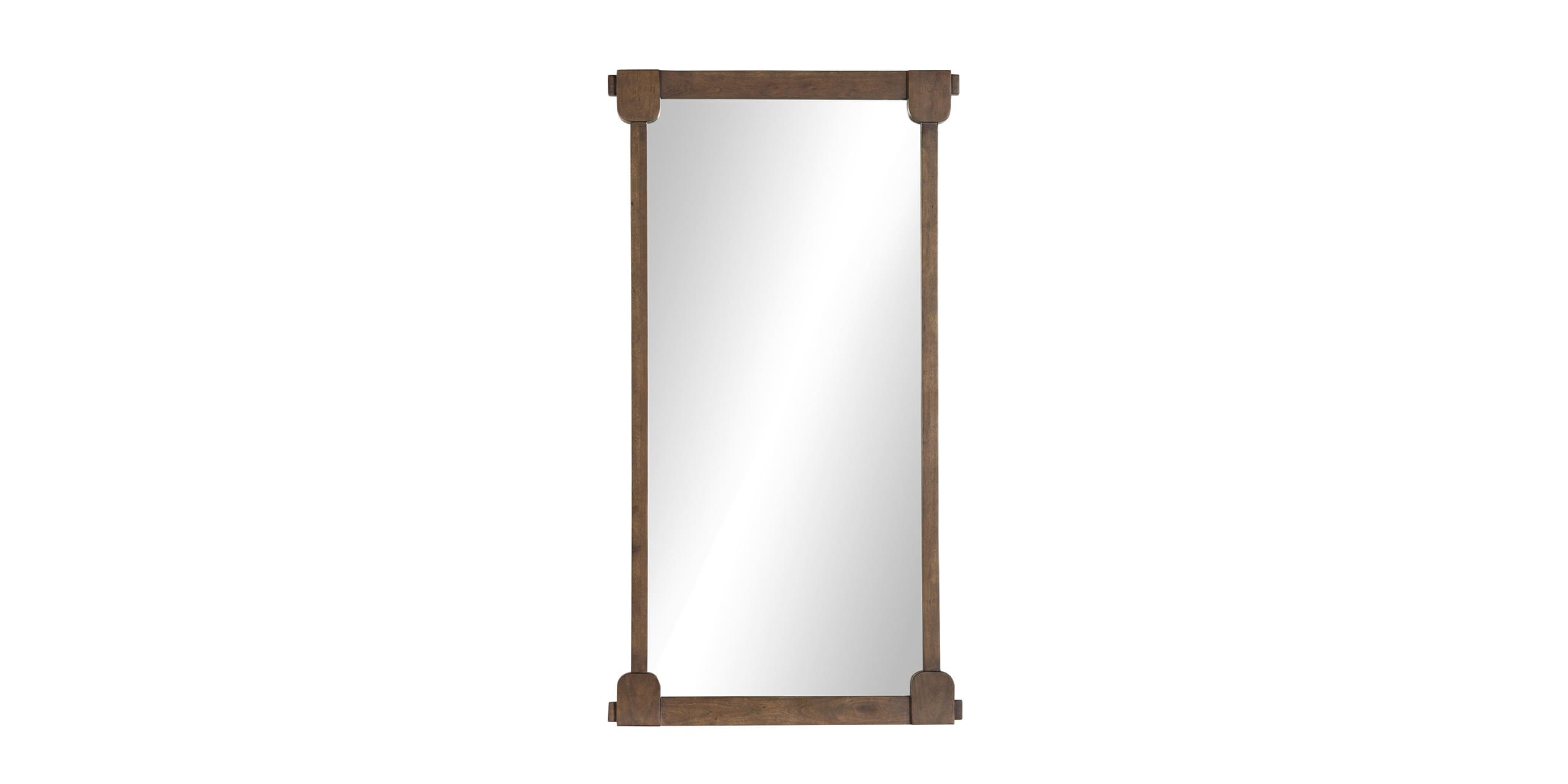 Elegant rustic tall mirror with a wooden frame, perfect for enhancing any interior space.