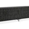 Sophisticated modern sideboard with textured panels and minimalist design, perfect for contemporary interiors.