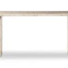 Sophisticated minimalist marble console table with elegant veining, perfect for various decor styles.