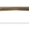 Sleek modern console table with dynamic angles, showcasing rich wood and minimalist design.
