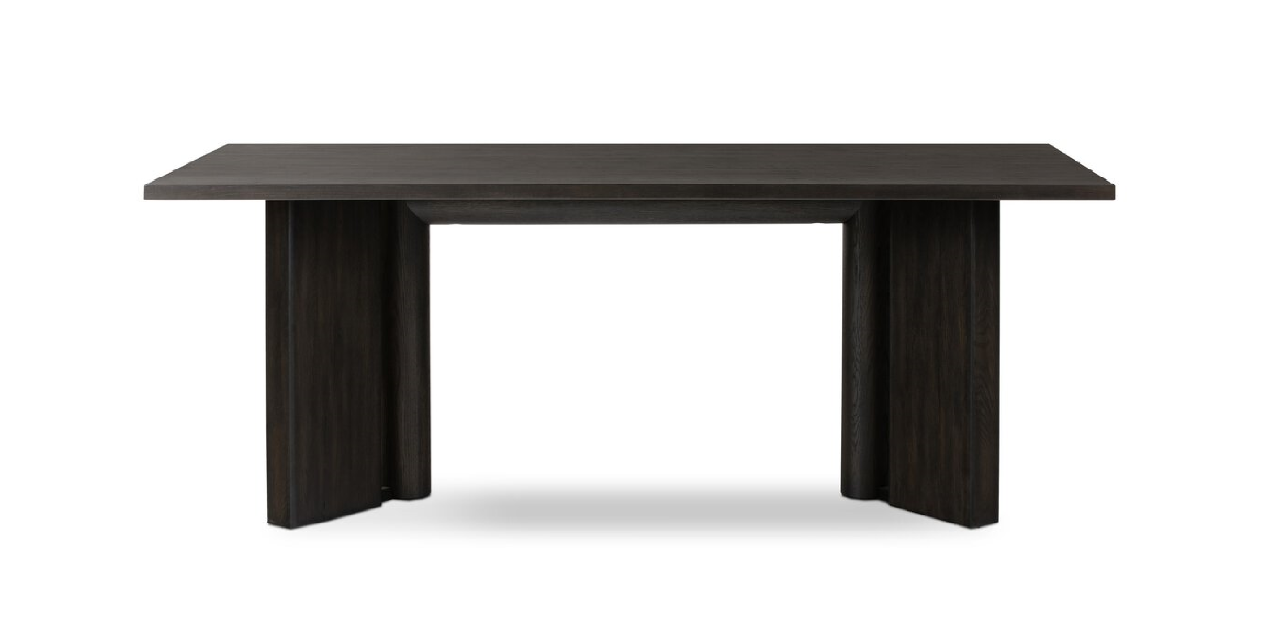 Sleek modern espresso wood table, perfect for dining and elegant contemporary interiors.