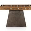 Contemporary wood and concrete table, featuring minimalist design and elegant contrasting finishes.