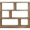 Minimalist wooden bookshelf with five shelves, perfect for modern decor and stylish organization.