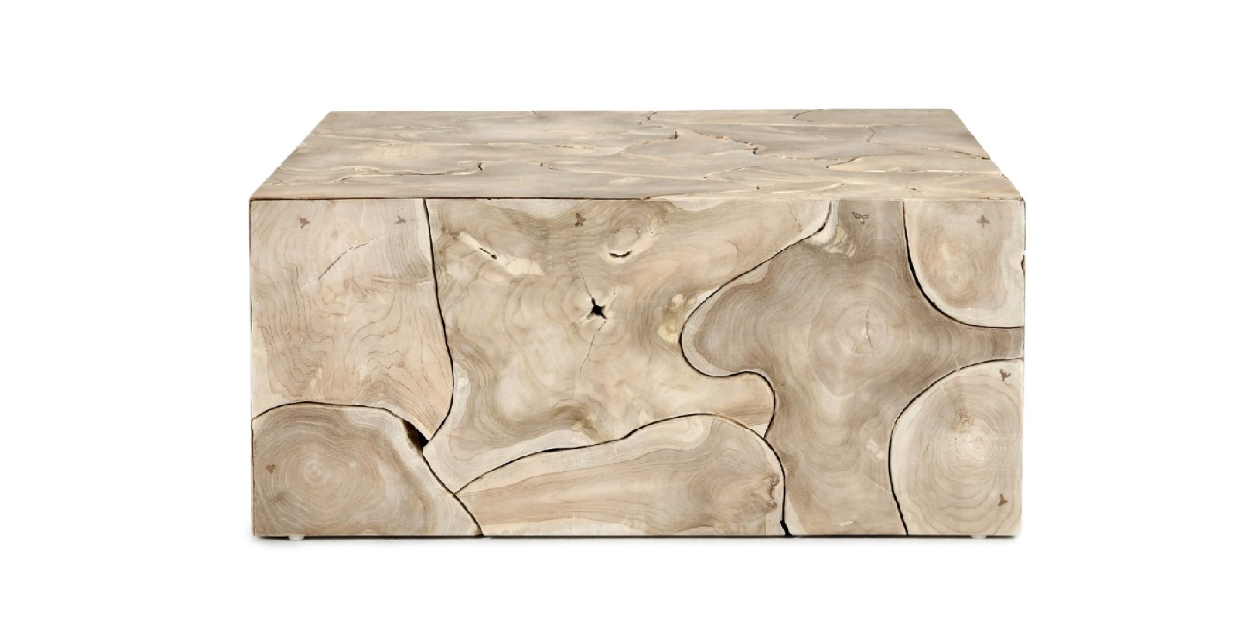 Unique natural wood coffee table with rustic design and organic textures, perfect for any interior.