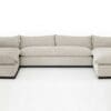 Stylish beige L-shaped sectional sofa perfect for modern living spaces and cozy gatherings.