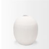 Elegant white ceramic vase for minimalist decor, ideal for flowers or as a standalone art piece.