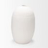 Chic white ceramic vase ideal for minimalist decor and elegant floral displays.
